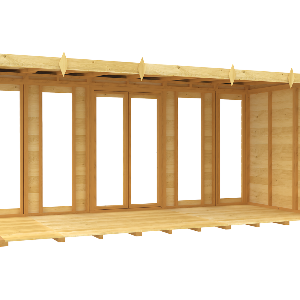 5ft x 14ft Pent Summer House (Full Height Window)