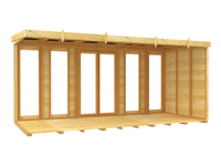 5ft x 14ft Pent Summer House (Full Height Window)