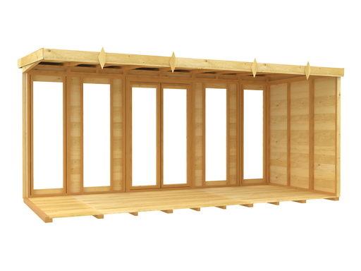 5ft x 14ft Pent Summer House (Full Height Window)