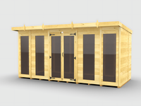 4ft Pent Summer House (Full Height Window)