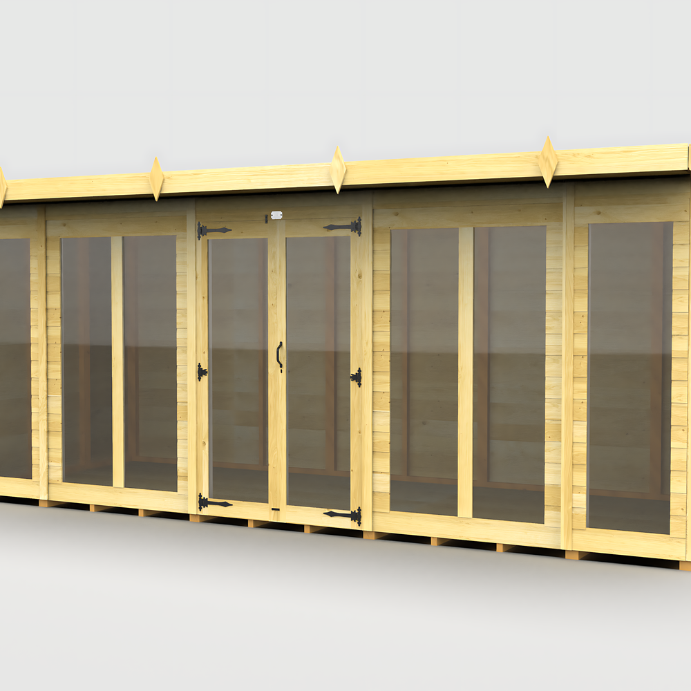 4ft Pent Summer House (Full Height Window)