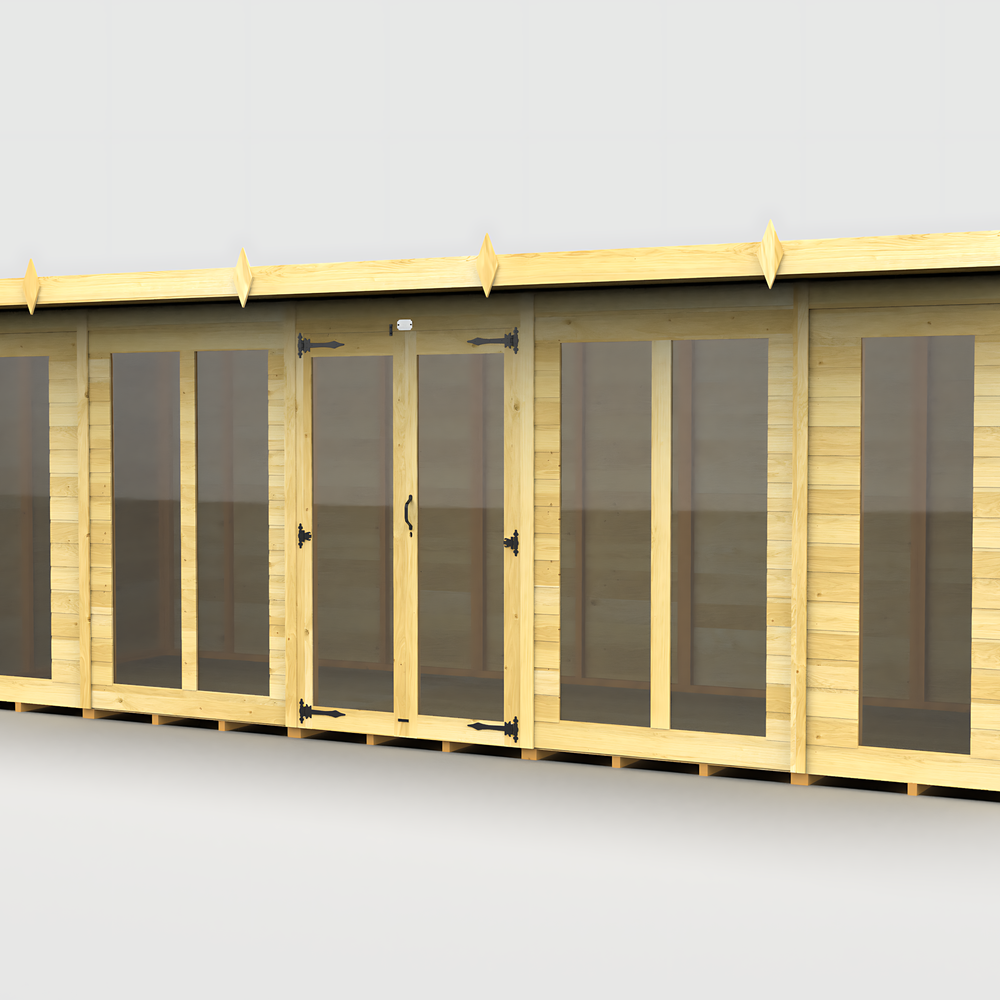 4ft Pent Summer House (Full Height Window)