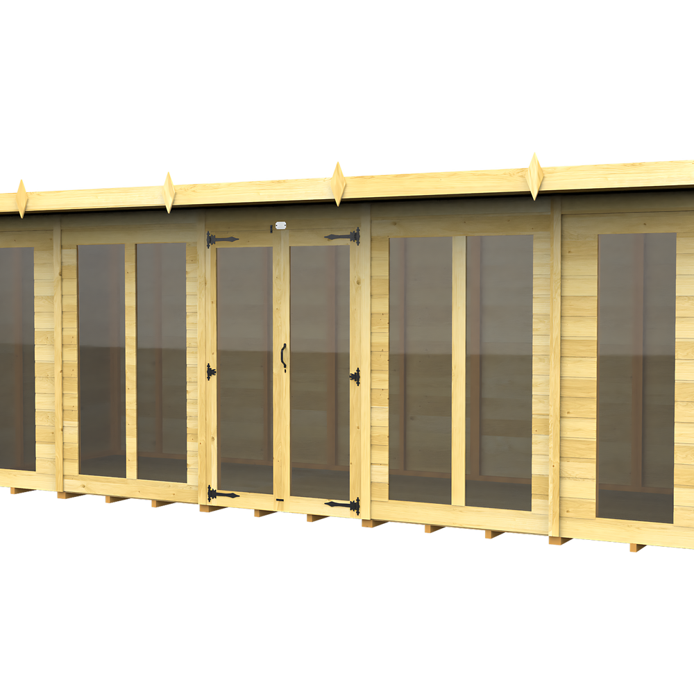 8ft Pent Summer House (Full Height Window)