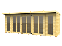 8ft Pent Summer House (Full Height Window)