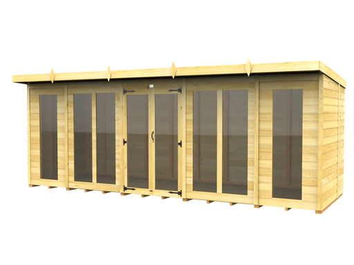 8ft Pent Summer House (Full Height Window)