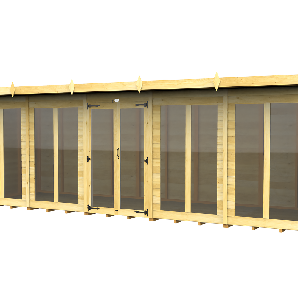 7ft Pent Summer House (Full Height Window)
