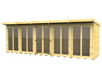 7ft Pent Summer House (Full Height Window)