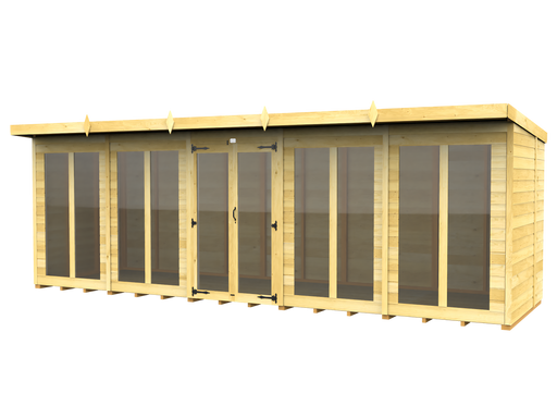 7ft Pent Summer House (Full Height Window)