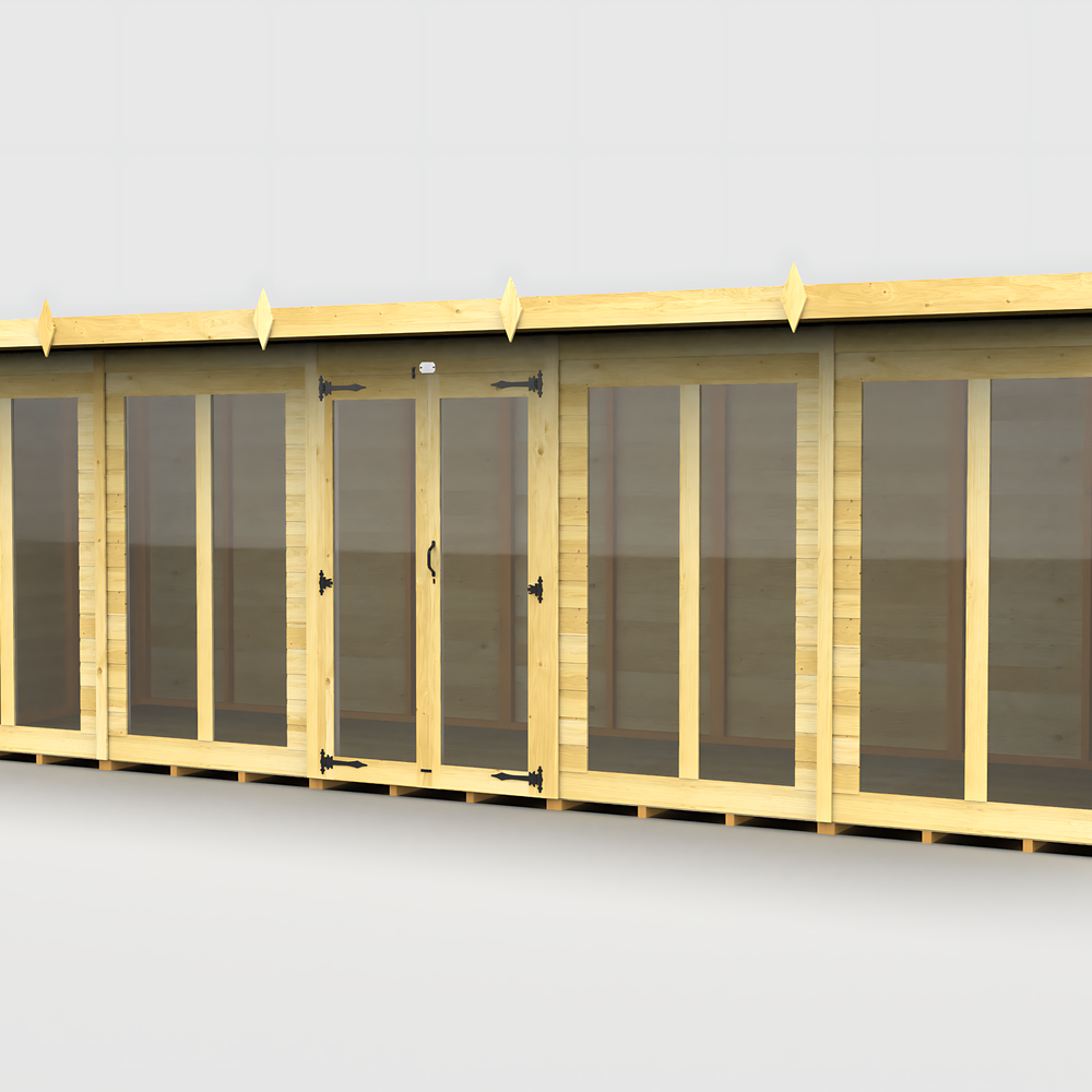 4ft Pent Summer House (Full Height Window)