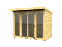 7ft Pent Summer House (Full Height Window)