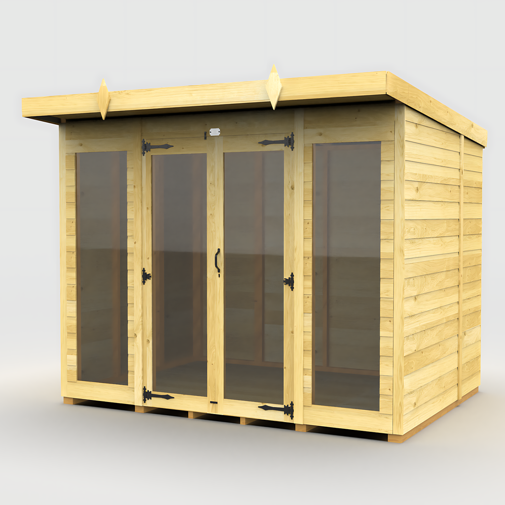 4ft Pent Summer House (Full Height Window)