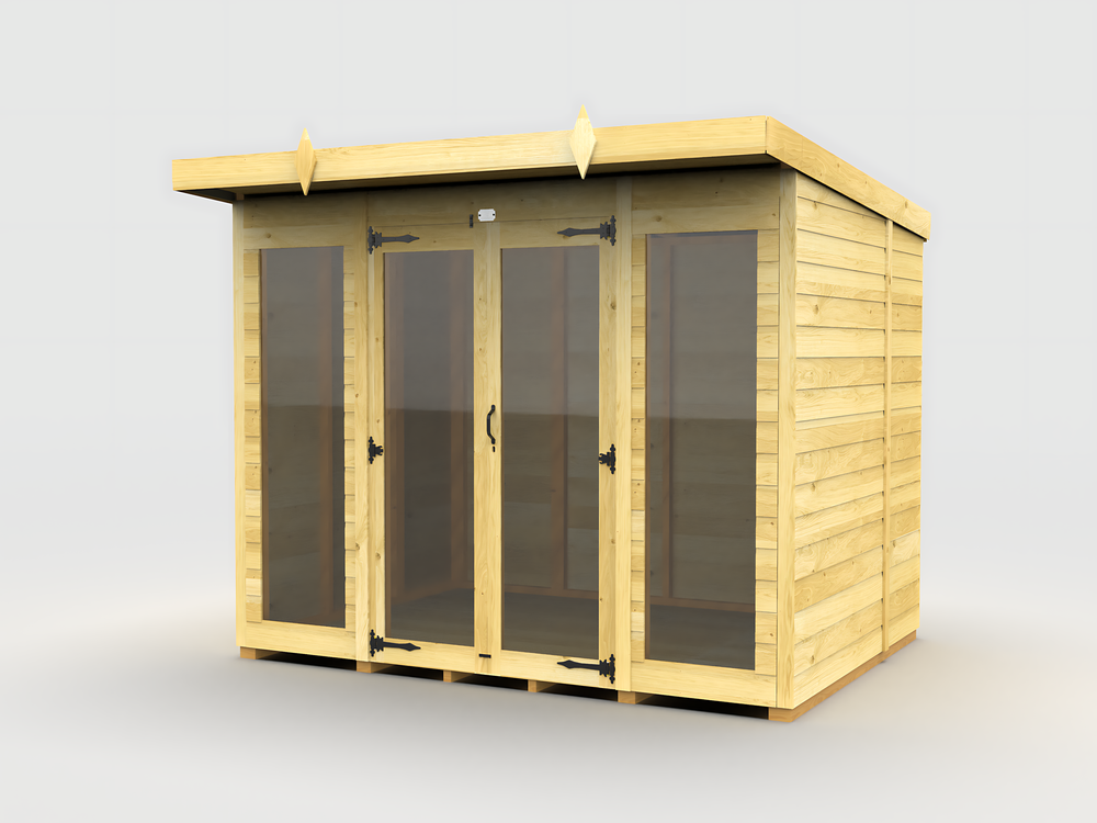 4ft Pent Summer House (Full Height Window)