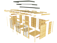 5ft x 16ft Pent Summer House (Full Height Window)