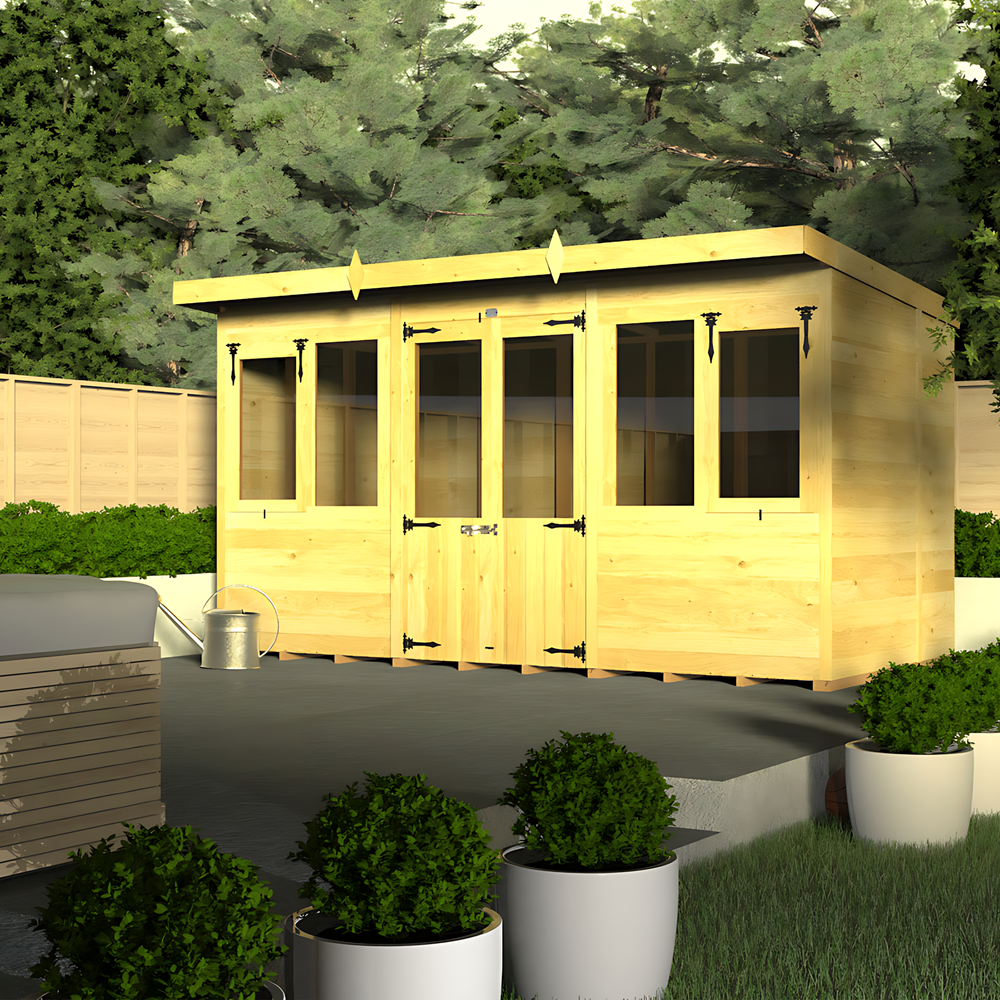 4ft x 20ft Pent Summer House