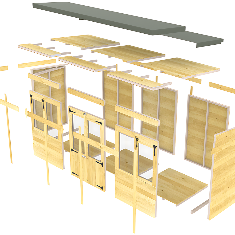 4ft x 20ft Pent Summer House