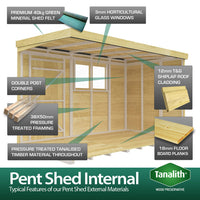 6ft Pent Summer Shed