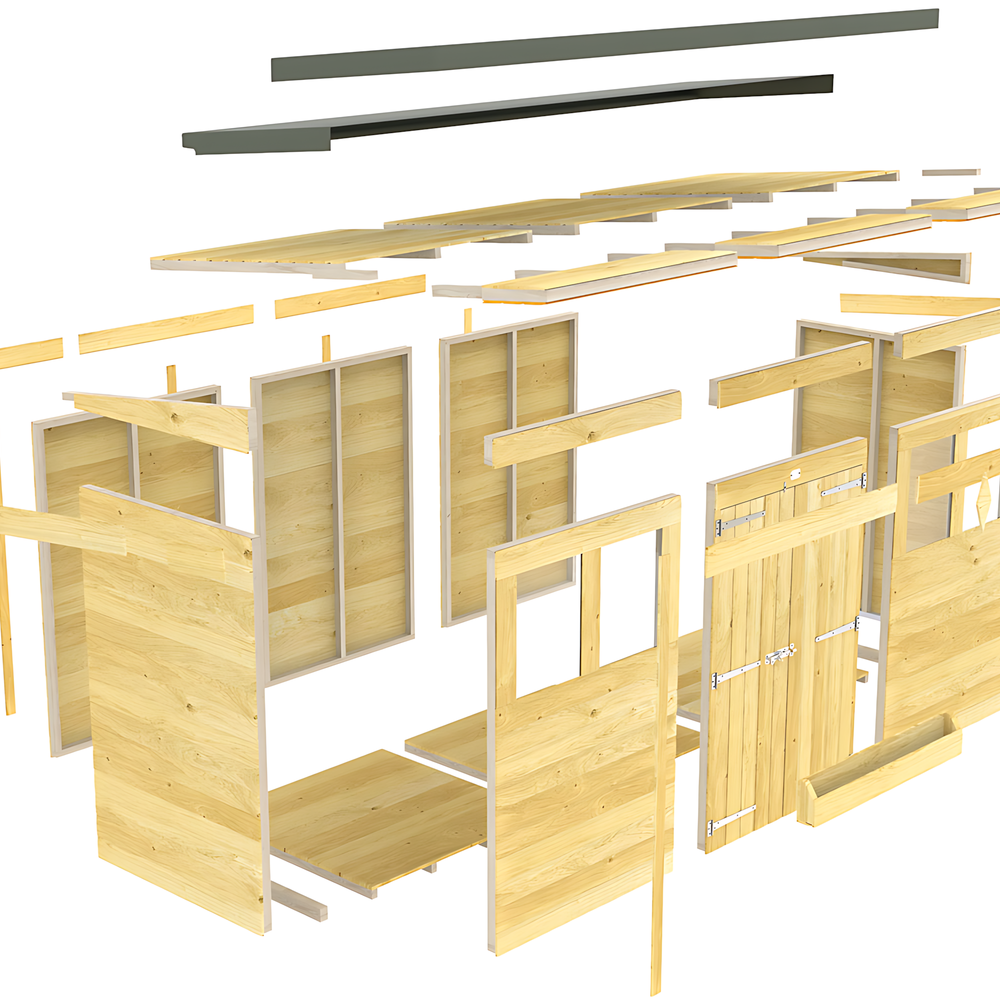5ft x 18ft Pent Summer Shed