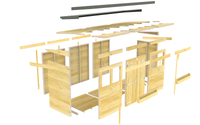 5ft x 18ft Pent Summer Shed
