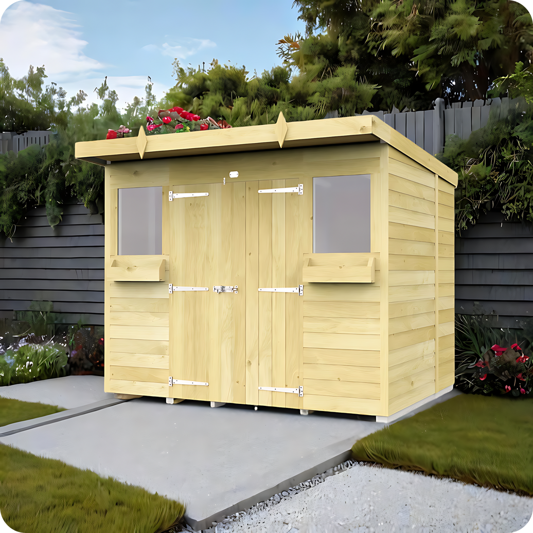 7ft Pent Summer Shed