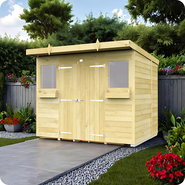 8ft Pent Summer Shed
