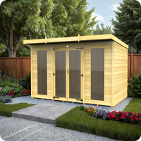 8ft Pent Summer House (Full Height Window)