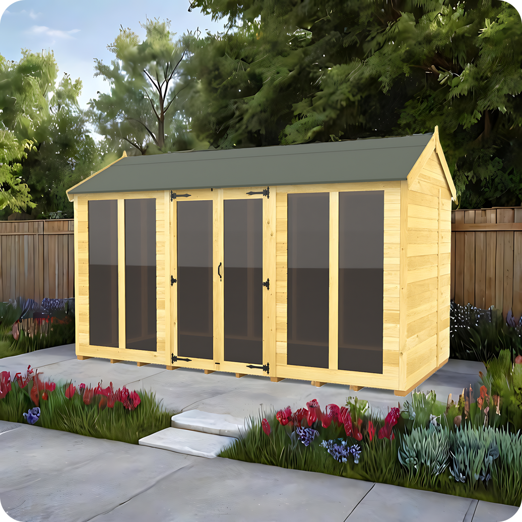 7ft Apex Summer House (Full Height Window)