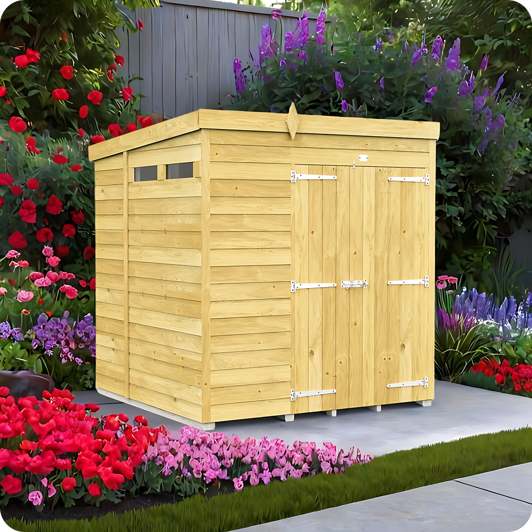 4ft Pent Security Shed