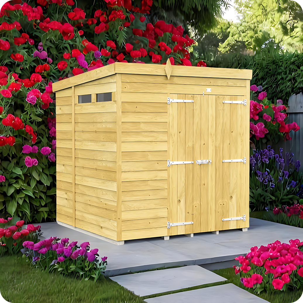 8ft Pent Security Shed