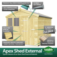 4ft x 6ft Apex Security Shed