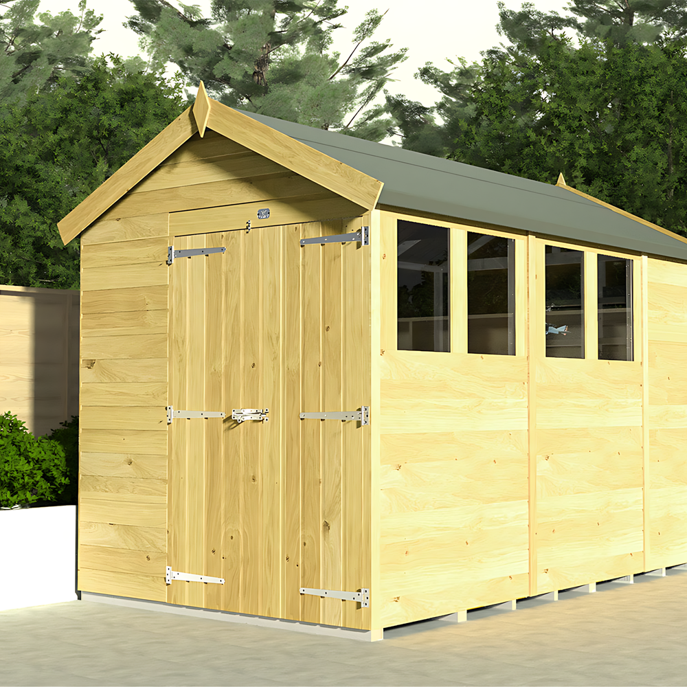 7ft x 17ft Apex Shed