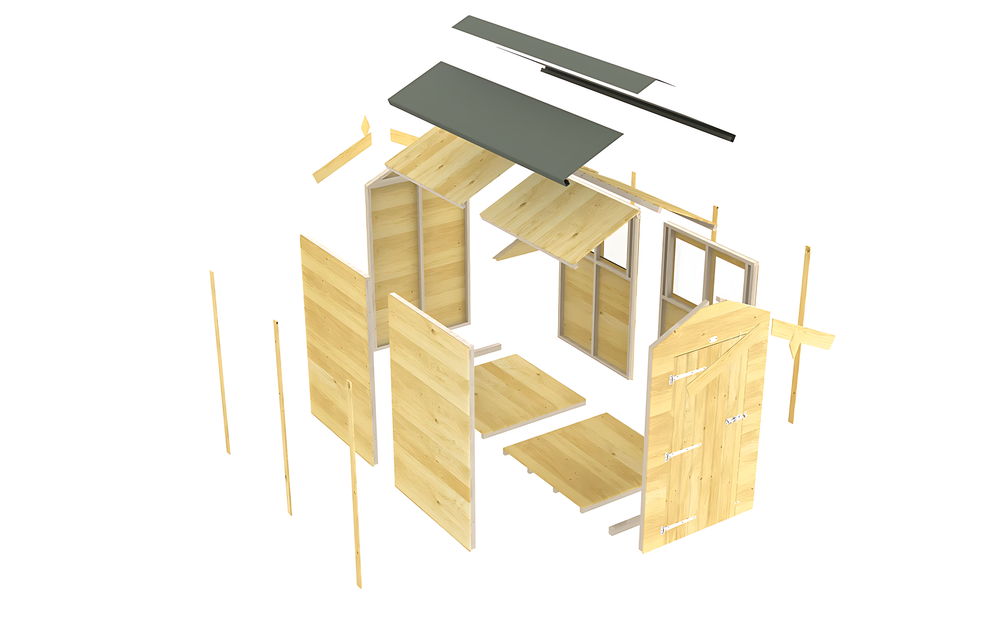 5ft x 20ft Apex Shed