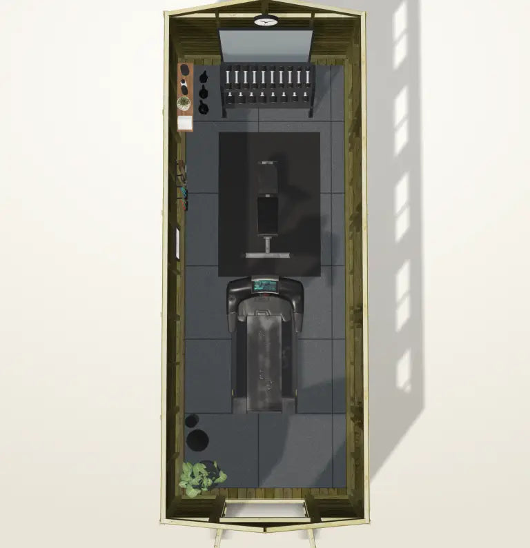 Plan of the All-Rounder Gym layout from the 3D builder