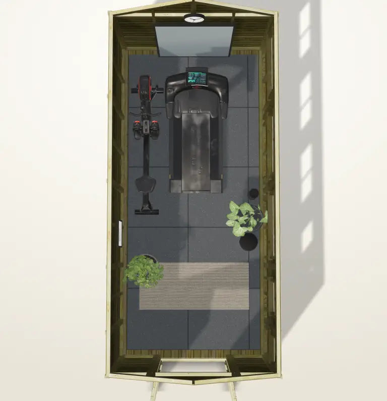 Plan of the Cardio Room layout from the 3D builder