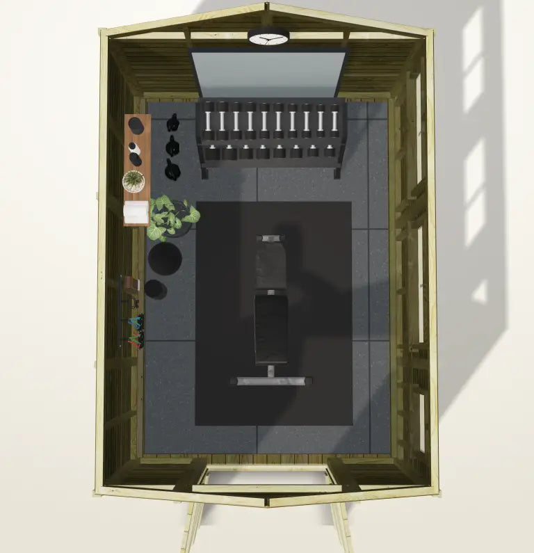 Plan of the Starter Gym layout from the 3D builder